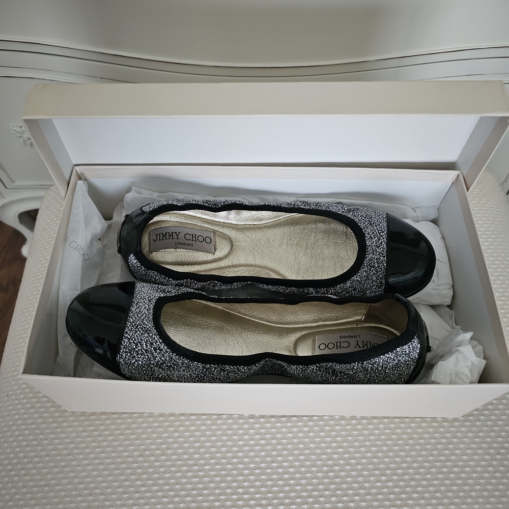 Jimmy Choo Black and Silver Women's Shoes